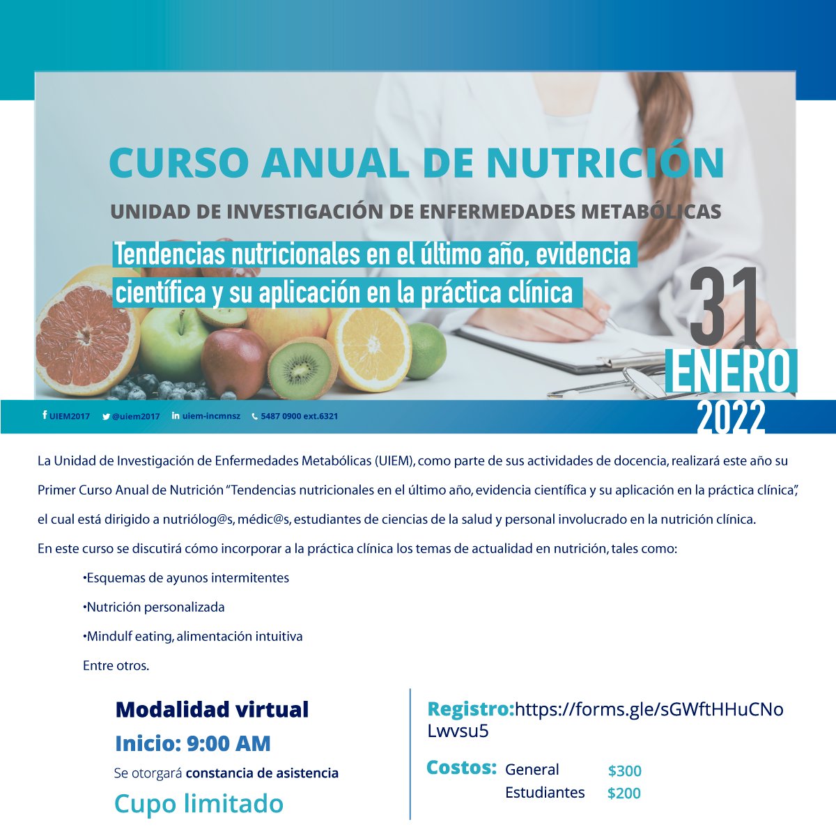 IvydeRivera's tweet photo. Los invitamos cordialmente al primer curso del año 2022 de la UIEM . Temas relevantes y ponentes de alta calidad . No se lo pierdan !! https://t.co/xxqVdxEtm0