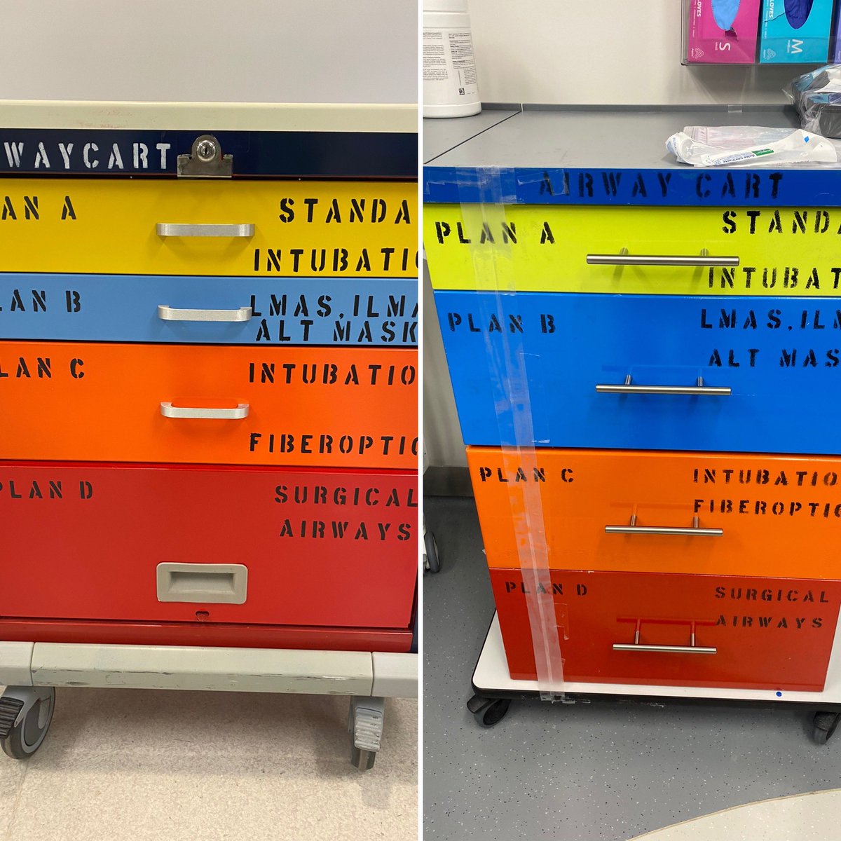 Sim_UnityHealth's tweet photo. Don’t you love it when your sim carts are replicas of real life?  😍 Double love when the cart was designed using sim-informed feedback! 🥰 @petrosoniak @KariLynWhite @DougCam8672 https://t.co/XO0GBTowcf