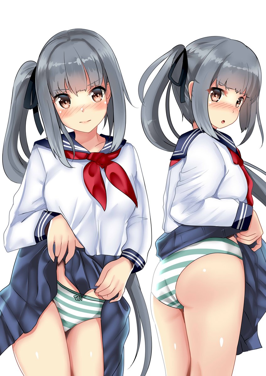 霞(艦隊これくしょん) 「#今年も残りわずかなので今年一番伸びた絵を貼る 
やっぱり霞ママの縞パンに撃沈し」|火村 モリタカ＠/5月COMITIA144（B51a)/その次は神戸かわさき10のイラスト