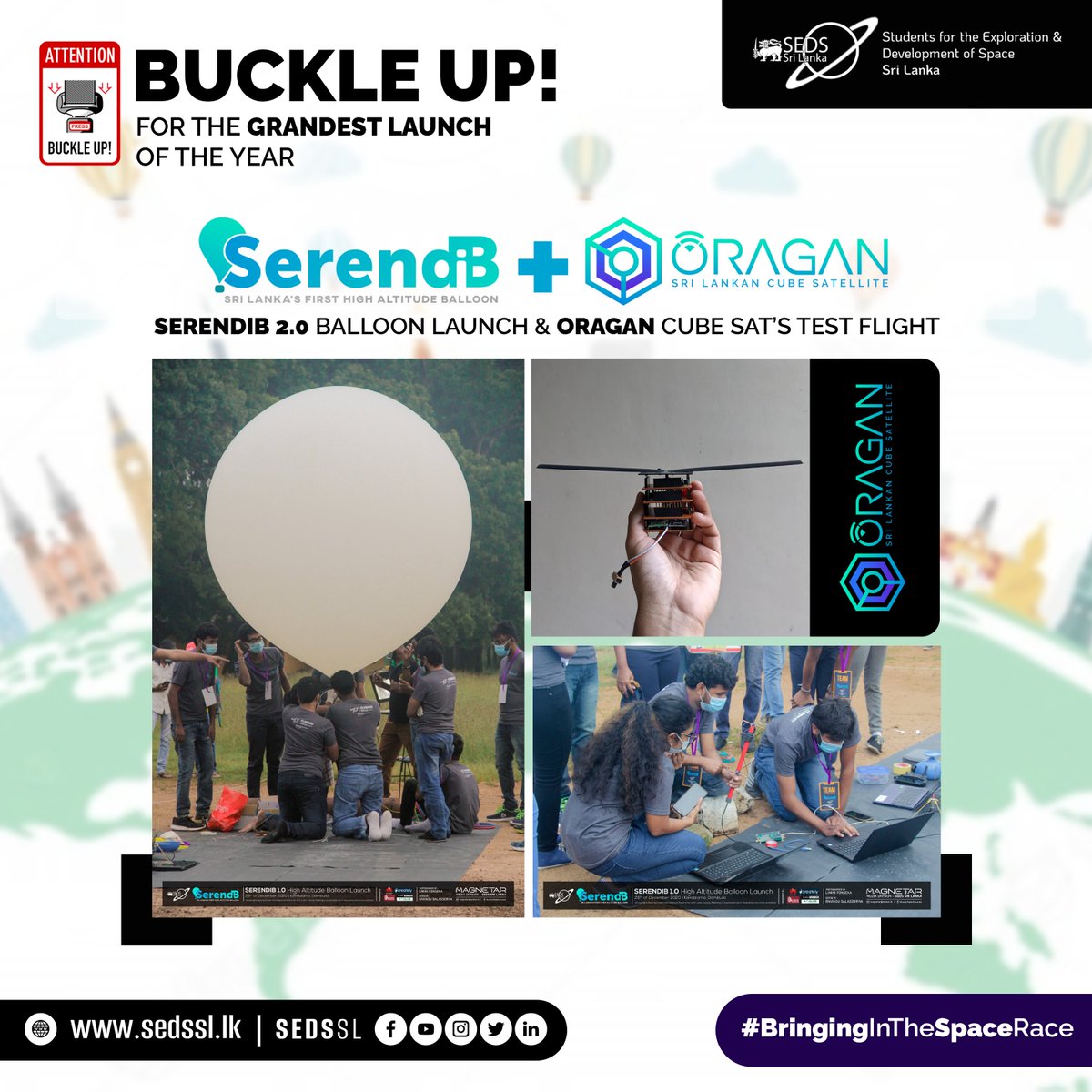 sedsSL's tweet photo. 👽🛰️ Buckle Up!, and let the countdown begin... 3⃣2⃣1⃣
#seds #srilanka #serendib #oragan #HAB #highaltitudeballoon #bringinginthespacerace https://t.co/xS2JpxlVCo