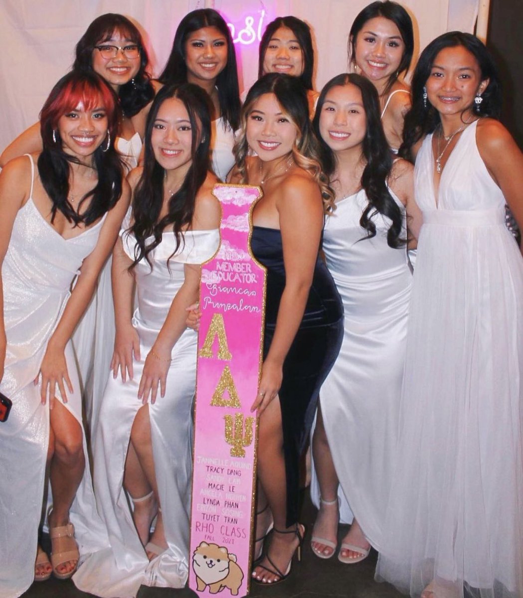 Now Introducing..

Our New Delta Colony sisters! 👑

#92 Jannelle "Trix" Aquino
#93 Tracy "Rawr" Dang
#94 Sandv "Duyên" Lam
#95 Macie "Koi" Le
#96 Angela "Cheonsa" Nguyen
#97 Lynda "Origami" Phan
#98 Erizon (Zoe) "Sampaguita" Sosing
#99 Tuyet (Snow) "Autumn" Tran