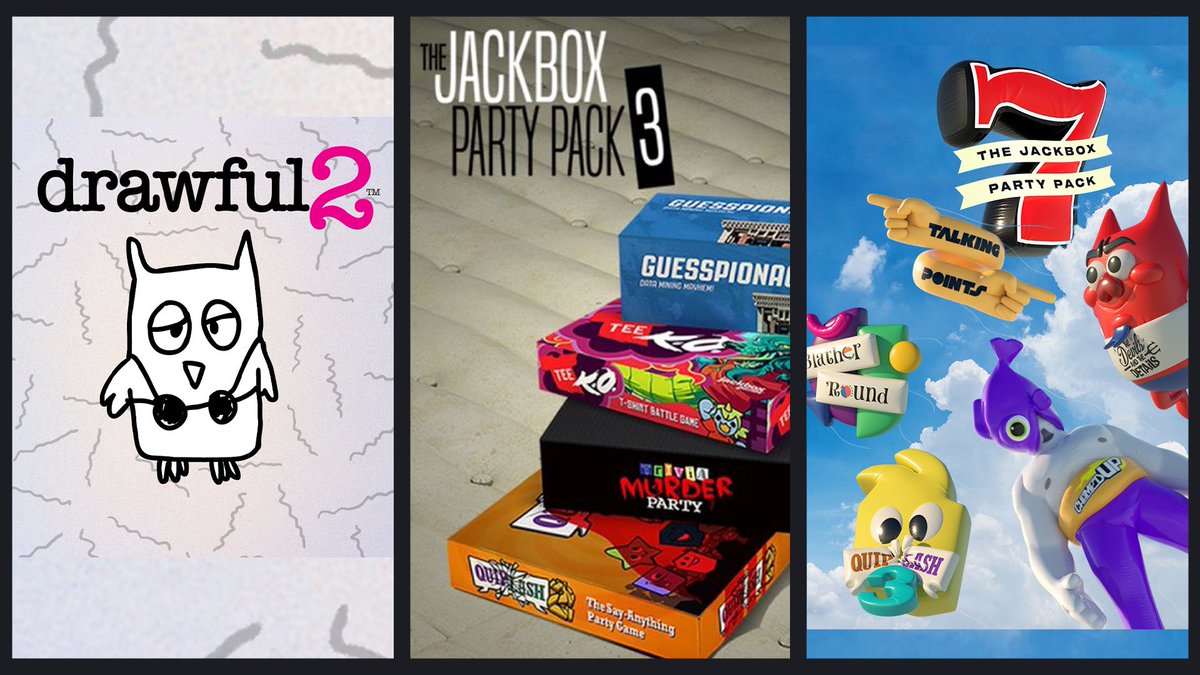 SantaDecides's tweet image. JACKBOX CODES GIVEAWAY!
I have 6 steam codes for Jackbox!

3 “Drawful 2” codes
2 “Party Pack 3” codes
And one “Party Pack 7” code.

All you have to do is retweet and make sure you’re following me and @jackboxgames!

Merry Christmas everybody! ❤️🎅