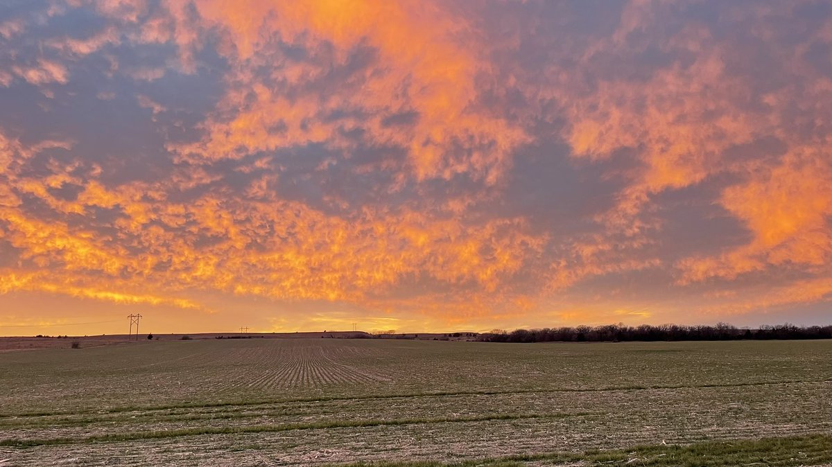 HagerSkylar's tweet photo. Just another Kansas sunset #kansas #sunset #flyoverstate #jewellcounty #ks #ruralamerica https://t.co/yuCY9OPF7G