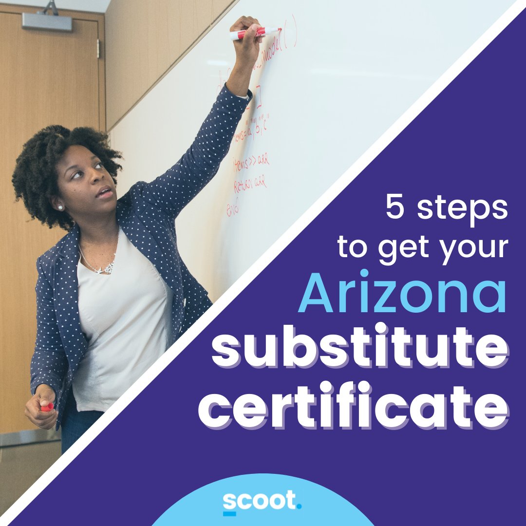 scooteducation's tweet photo. Schools across Arizona are struggling to fill their teacher vacancies. Help your local schools by becoming a sub today! 🙌😄

Our blog will walk you through the substitute certificate application quickly and easily - click now! ⭐

https://t.co/sewu5mIzkO

#substituteteacher https://t.co/LoodqJRfwL