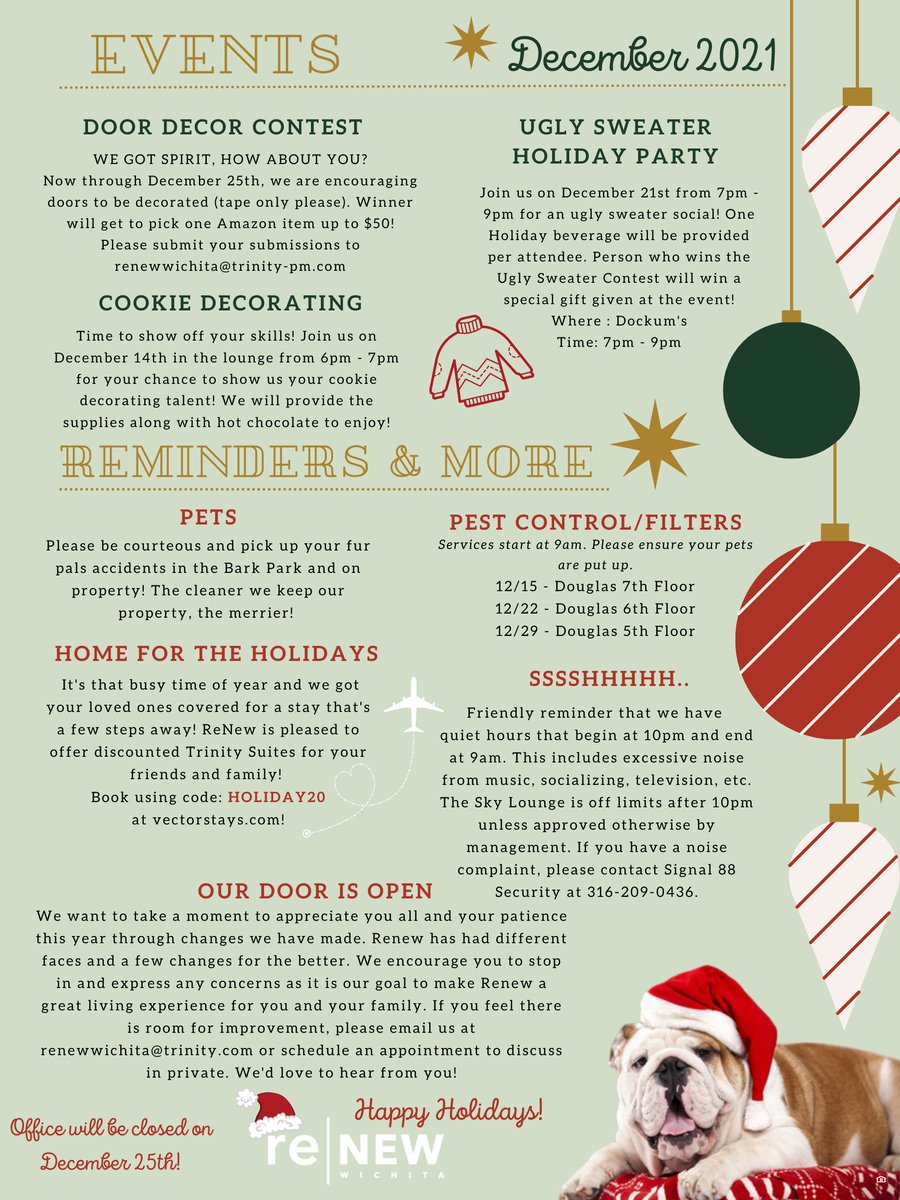 Many festive events to check out this month! Enjoy your December 2021 Newsletter!