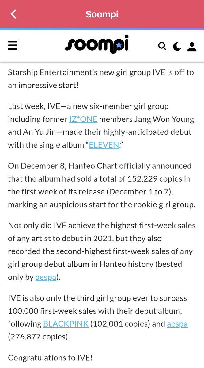 theQoos_'s tweet photo. [K-Pop NEWS] DAILY RECAP | 12/08/21

[News/soompi] IVE Achieves 2nd-Highest 1st-Week Sales Of Any Girl Group Debut Album In Hanteo History

#IVE #ELEVEN
More On📲: https://t.co/vo6h4evFt4 https://t.co/t3rV22Etft