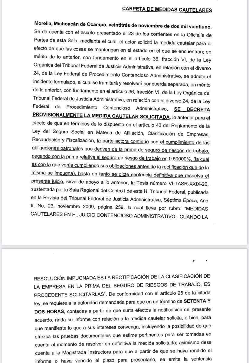 MilanSilva17's tweet image. Este año nos ha tocado darle mucha lata al IMSS (multas, bajas de trabajadores, capitales constitutivos, rectificaciones de primas...)
Quien quiera que le pase mi formato de medida cautelar positiva, tiene que darle “me gusta” y “RT” a la publicación.
Dejen aquí su correo 👇