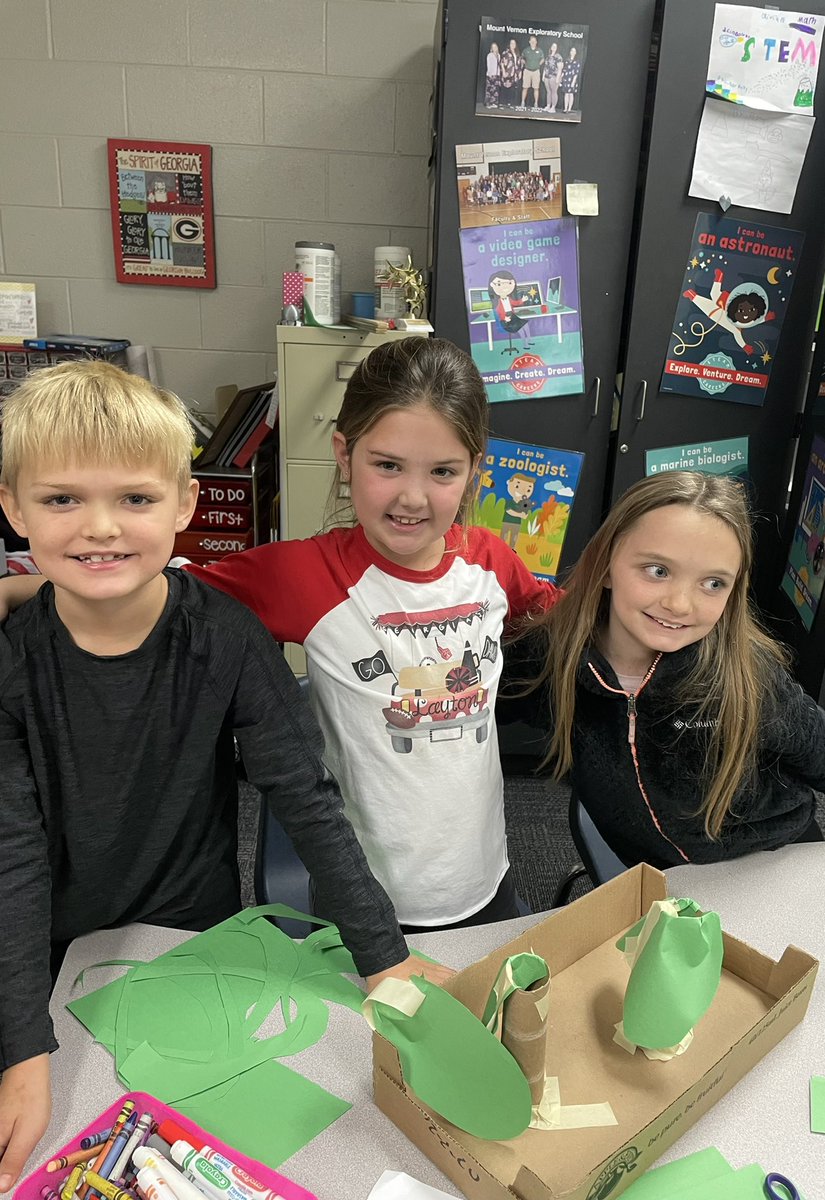 STEM_MVES's tweet photo. Second graders are working hard on their Museum Night projects in STEM! They can’t wait to teach their families all about shadows with their forest models! @MVESGainesville https://t.co/BhYVCTthMQ
