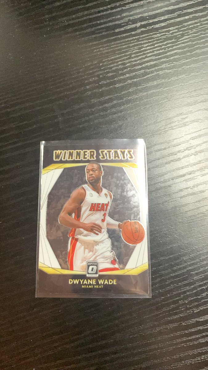 BtagsCards's tweet photo. Dwayne Wade Winner Stays 

$.76 @HobbyConnector @sports_sell https://t.co/O8hQQh8JWm