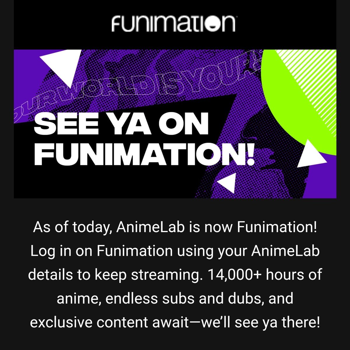 nathanprocks's tweet photo. RIP #AnimeLab 😢 https://t.co/VP79FVpaBI