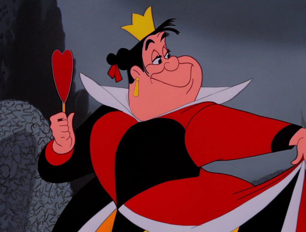 MeanGirlDaily's tweet photo. Today’s daily mean girl is the Queen of Hearts from Alice in Wonderland! https://t.co/5JJXKo6YEK