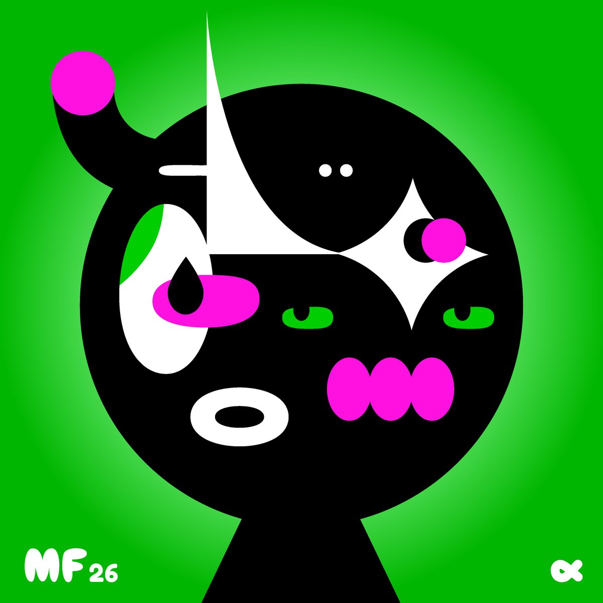 Just collected this Meta Faces of <a href="/chu_doma/">StudioChu</a> 
We see a shady character with a mustache, and you?

objkt.com/asset/hicetnun…