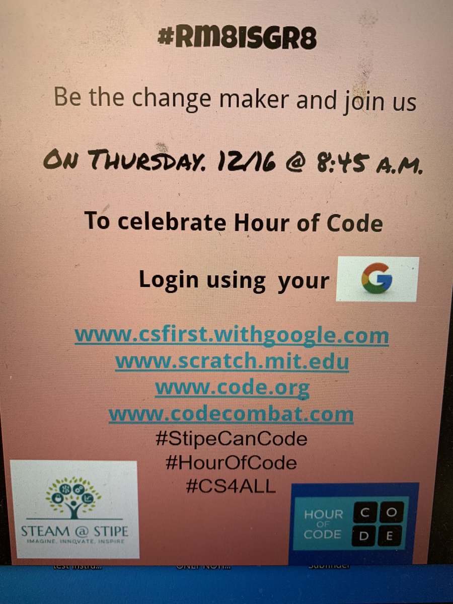 partyadamo's tweet image. .@MrRodGarcia It’s happening! #HourofCode2021  #CodewithGoogle @bneff27