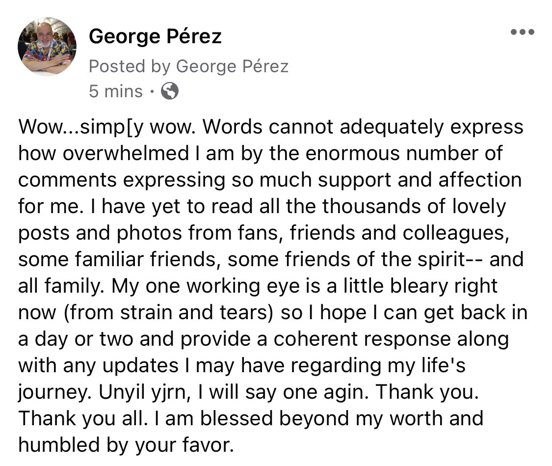 A quick update from George ❤️