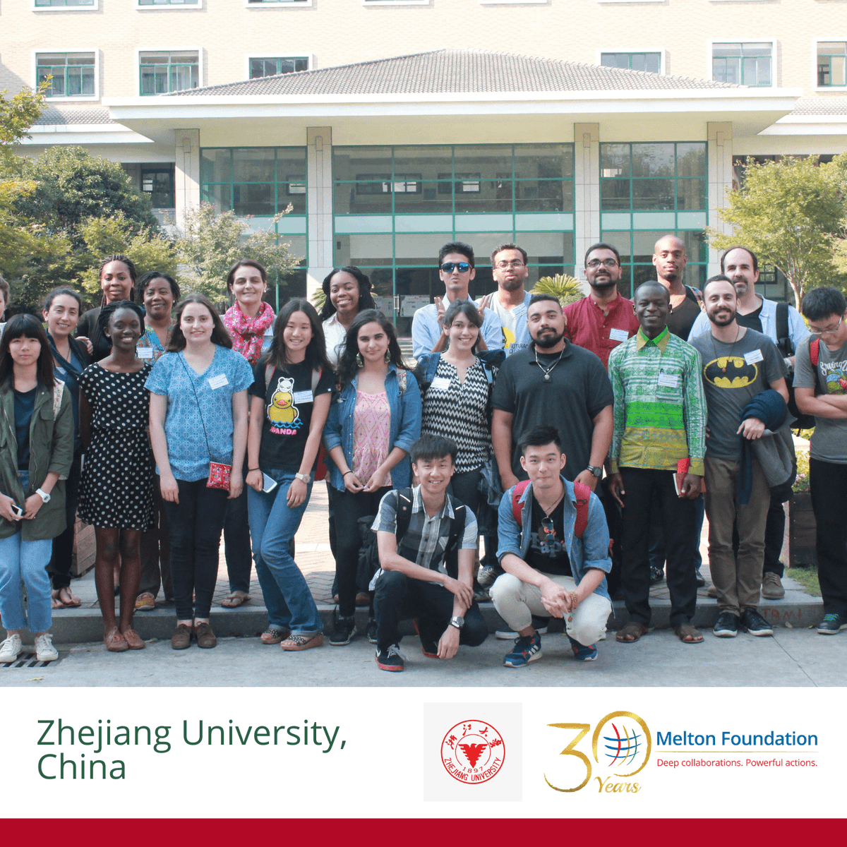 MFGlobalCitizen's tweet photo. #30Years
#30YearsofCollaboration
@ZJU_China (ZU) in Hangzhou China has been a #partner since 1993. ZU #Fellows have carried out projects striving to advance the #SDGs and lead #social #development. The Melton Foundation thanks ZU for being a wonderful #partner #organization! https://t.co/lIcpEaSQgN