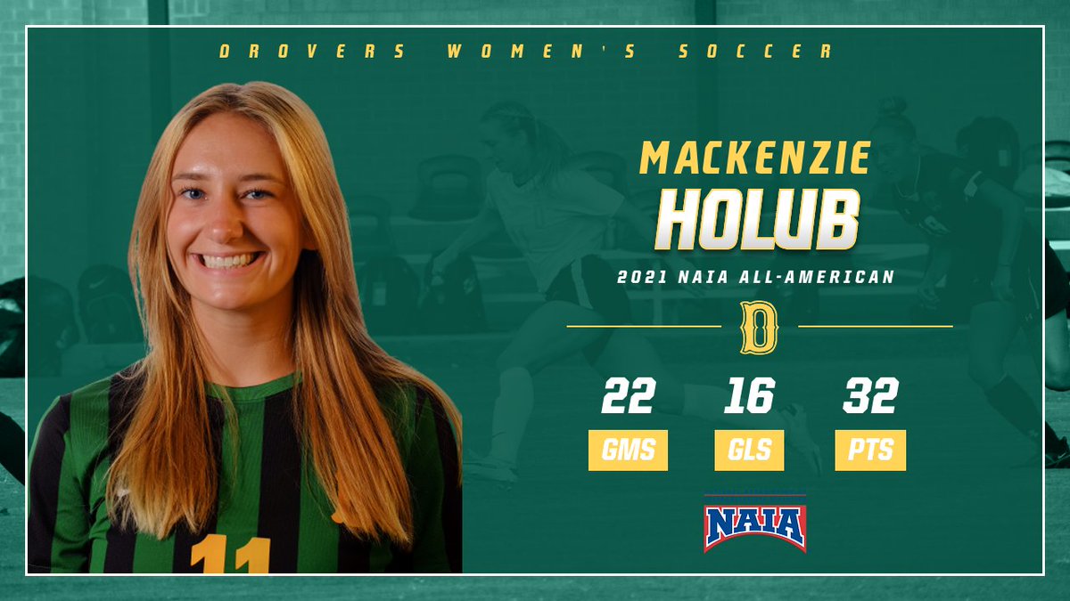 🇺🇸ALL-AMERICAN🇺🇸
Mackenzie Holub has been selected as a NAIA All-American after her electrifying 2021 season🏆

📝READ MORE➡️ bit.ly/3pGcTRz

#DroverDUB x #DroverNation🐎