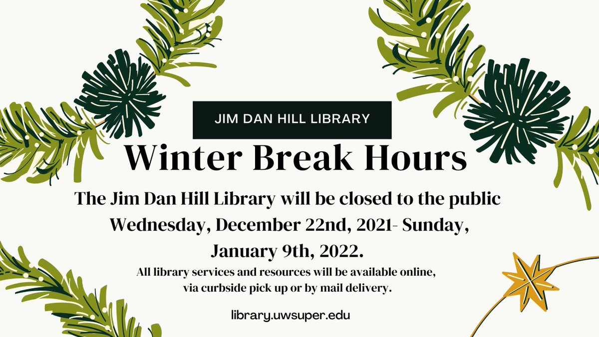 jdhlibrary's tweet photo. Winter Break is just around the corner! https://t.co/FUNkYyln01