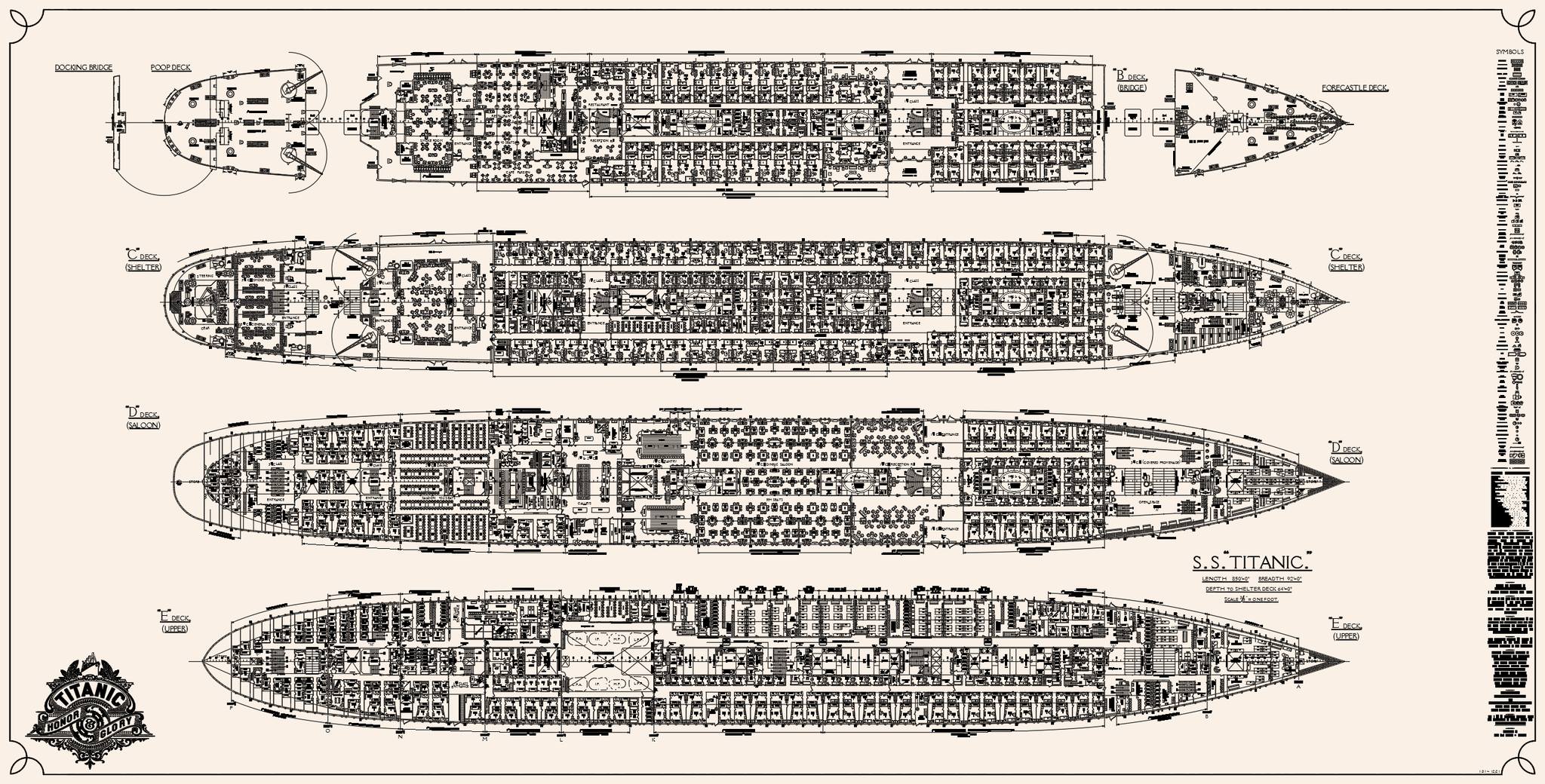 Titanic Deck Plans