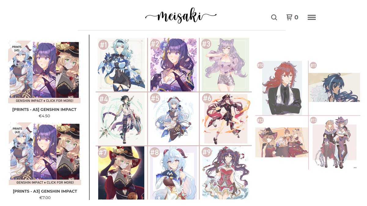 [RT is very appreciated 🙏💕]

here's the catalogue of my genshin merch! ('・ᴗ・ ` )

♡ charms, prints, standees...
♡ use "PRINTS21" for 10% off your order if you order ANY print!
♡ the st0re will be open until jan. 6th ✨

♡ https://t.co/djNxjtooby ♡

#GenshinImpact #原神 