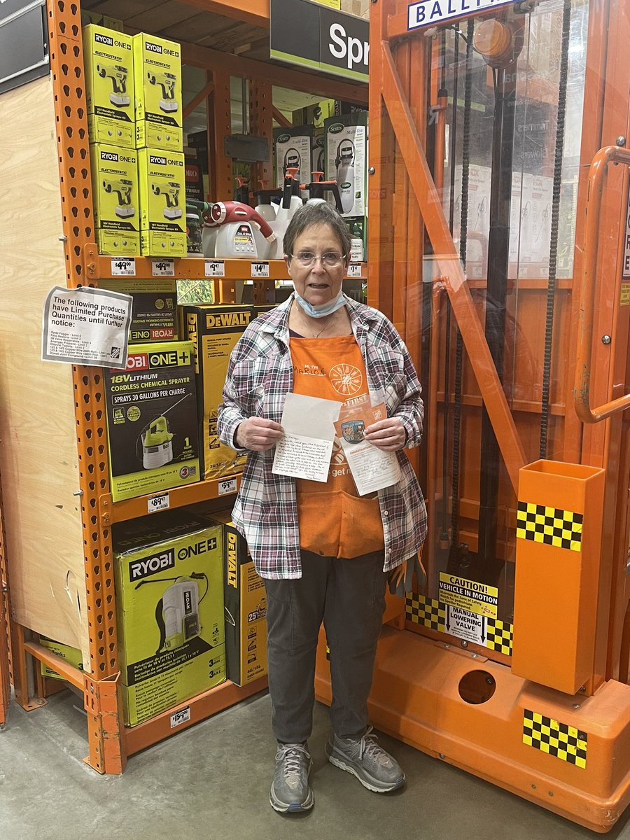 Recognizing Marion today for outstanding Customer Service!  Marion took a call on BF for another department and went above and beyond to verify an item was still in stock.  This customer wrote a Thank you card and mailed to the store sharing her great experience!