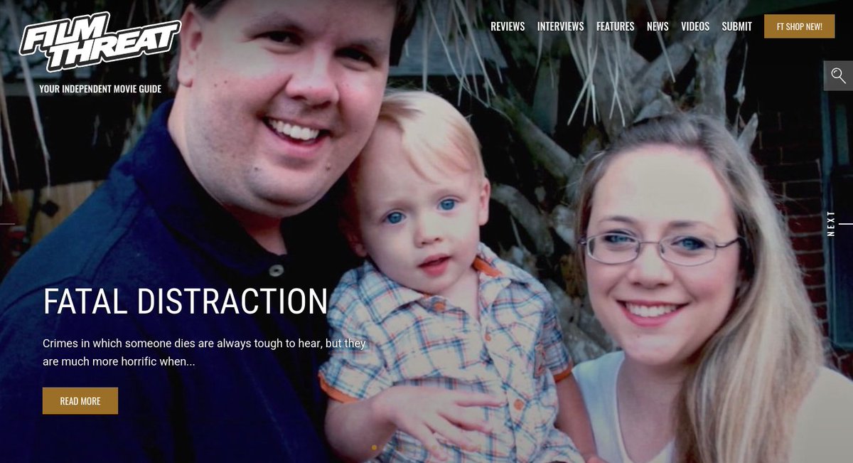 FilmThreat's tweet photo. “Harris had forgotten to drop off his 22-month-old son at daycare.” Chris Salce learns of the deadly consequences of Fatal Distraction.
https://t.co/PtOZhLuONY #SupportIndieFilm #FatalDistraction #Documentary https://t.co/sLUOYA5U9u