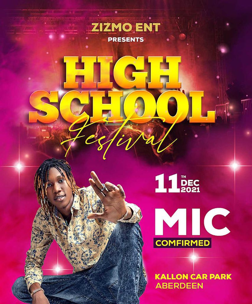 iam_micmusic's tweet photo. It’s official 📝I’ll be performing at the first annual @high_school_fest_sl go get your tickets 🎫
#yxngkingalbum🤴🏾 #highschoolfest #itskmebaby #SaloneTwitter https://t.co/ONhKSoew2Y