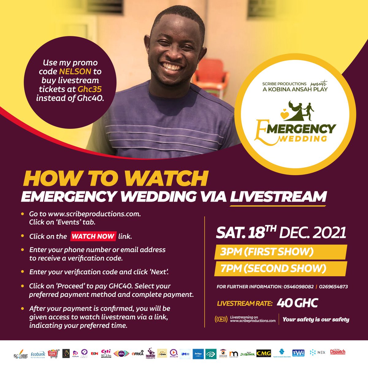 koby_ansah's tweet photo. You can even watch #EmergencyWedding from heaven. https://t.co/oXdMtmcsly