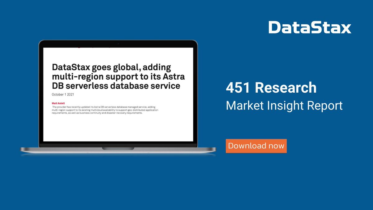 ChetKapoor's tweet image. Multi-region Astra DB = global availability, business continuity, & disaster recovery !
No wonder why 70% of people expect their org to use a globally distributed database within the next 3 years ;)
Learn more in this @451Research report: dtsx.io/3pCopxw
