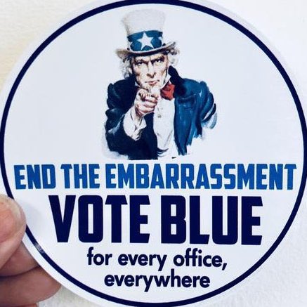 statuesque1's tweet photo. Vote blue end the nightmare once more! https://t.co/YBLxa0clyG