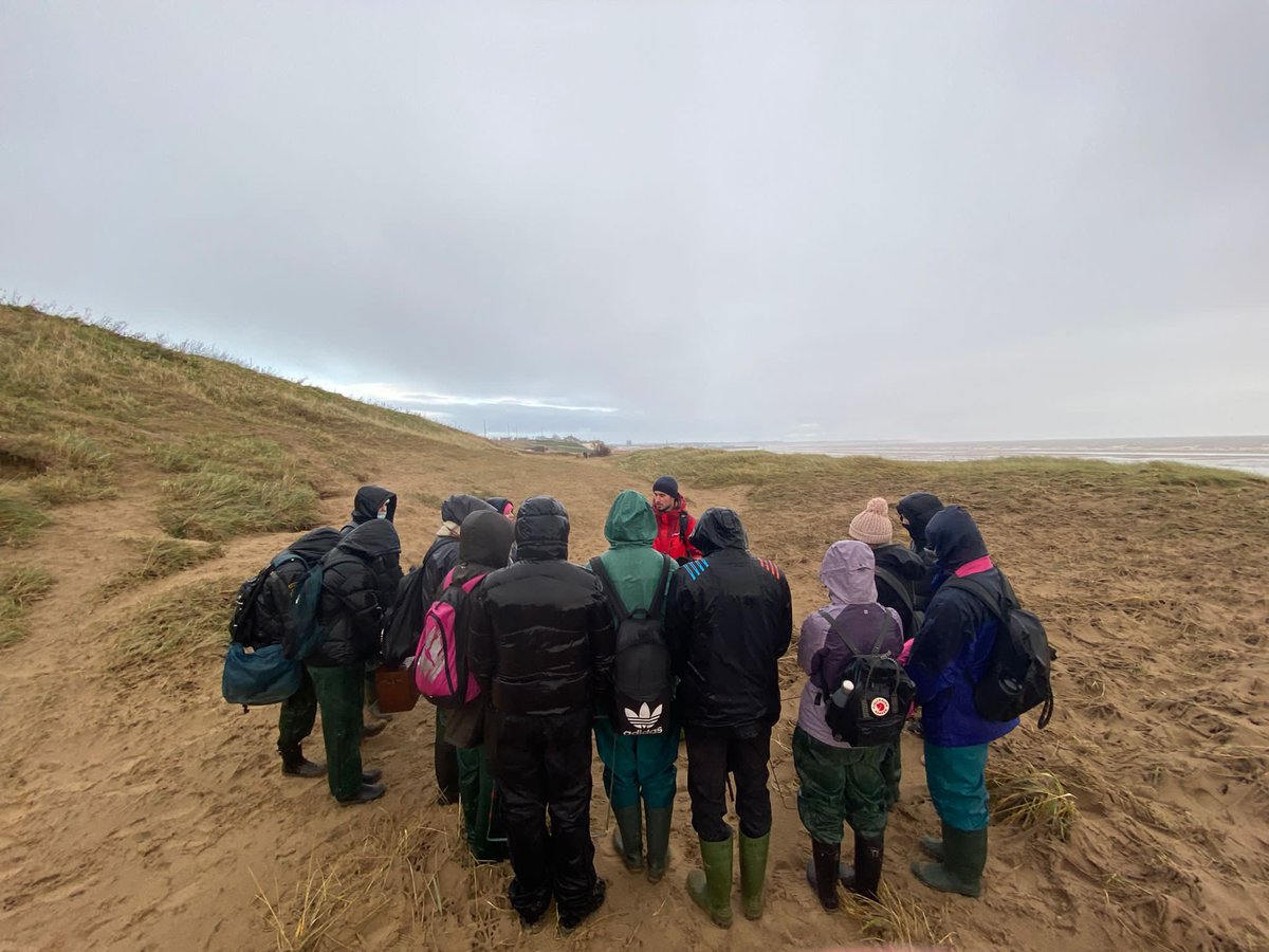Wath_Science's tweet photo. Our A Level Biologists braved the wind and rain today to collect some data on succession. #noexcuses #nevergiveup https://t.co/1irJnpAiTI