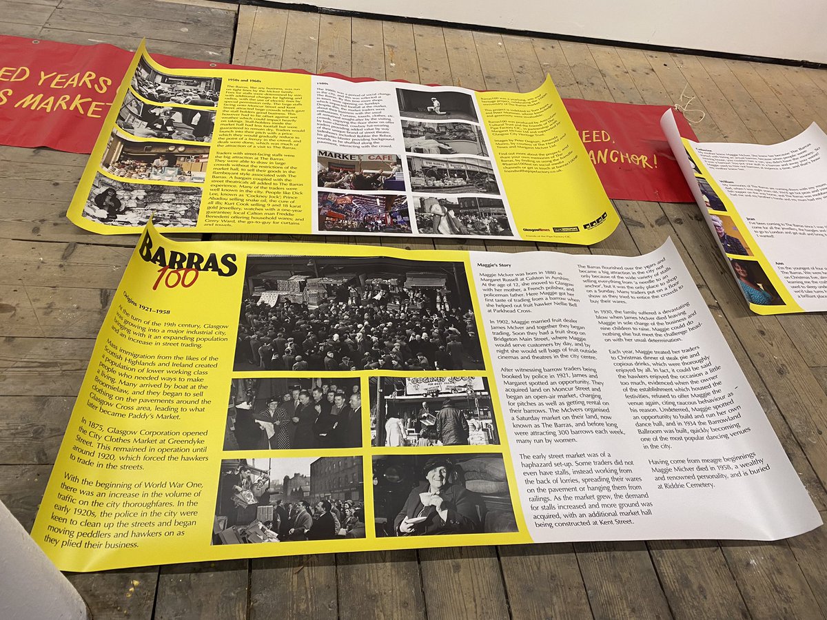 barras100fest's tweet photo. We will be unveiling a permanent heritage exhibition on Saturday. Here’s a sneak peak of the information panels! @StMungosAcademy. @GlasgowHeritage @TrustCultural  @CreativeScots @barrasmarket  @stmungo_library https://t.co/tw6jbJedQC