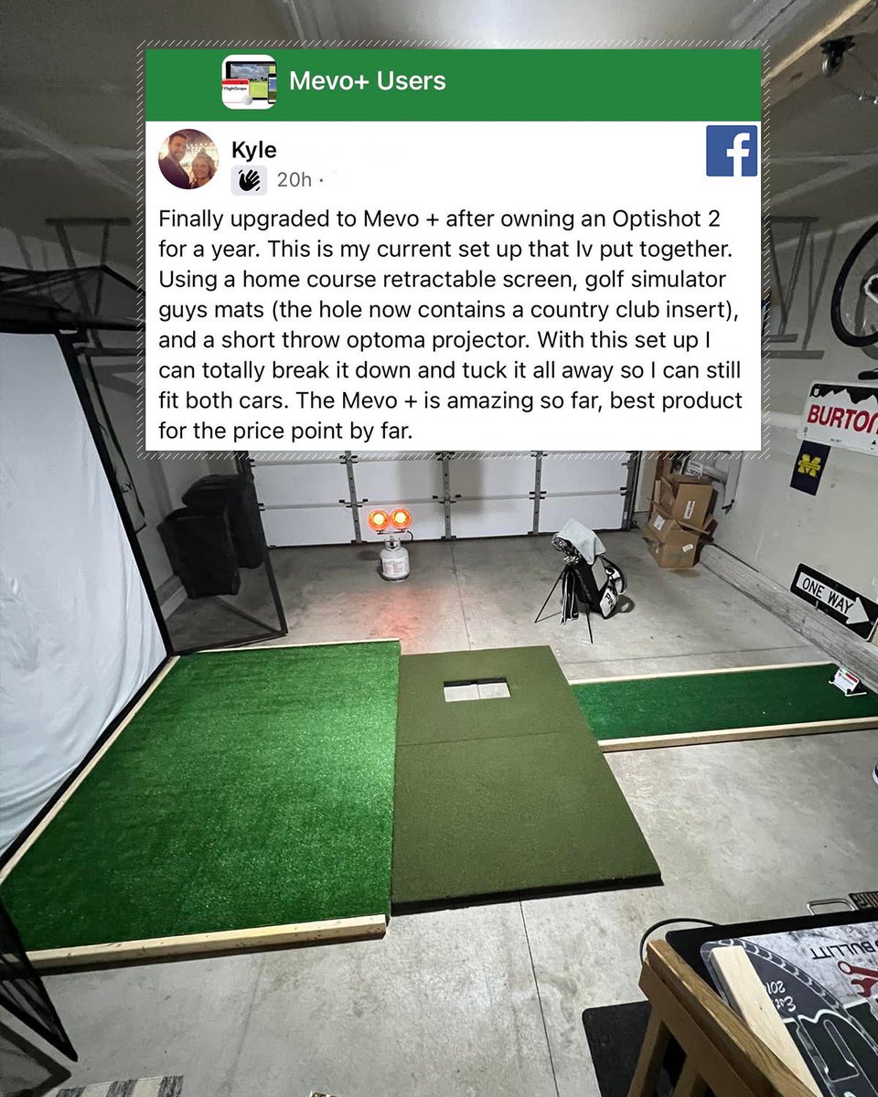 FlightScopeGolf's tweet image. “Best product for the price point by far.” 🙌 

Check out this awesome setup posted in the Mevo+ Users Facebook group

#FlightScopeMevoPlus 
#PerformanceDataYouCanTrust