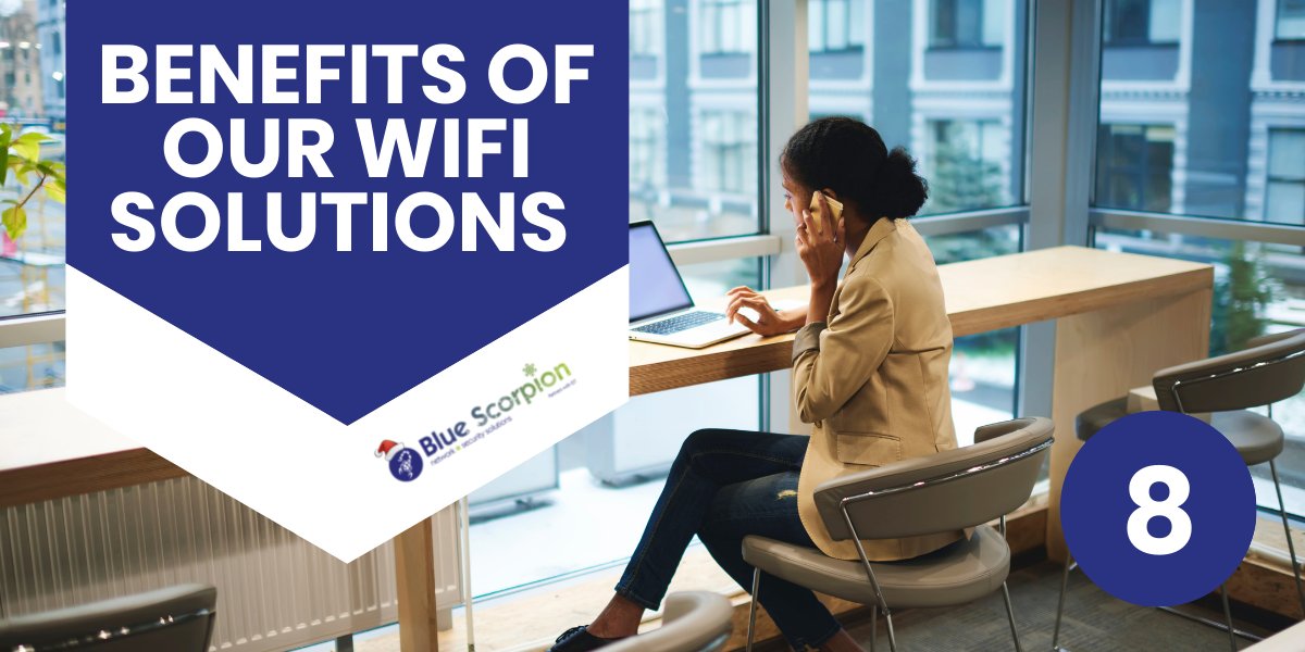 BlueScorpionLtd's tweet photo. 𝗕𝗘𝗡𝗘𝗙𝗜𝗧𝗦 𝗢𝗙 𝗢𝗨𝗥 𝗪𝗜𝗙𝗜 𝗦𝗢𝗟𝗨𝗧𝗜𝗢𝗡𝗦
Our WiFi solutions allow you to promote your business before customers even register! We allow businesses to create a custom landing page to attract customers and share offers and discounts in real-time. https://t.co/axX3HaYyXL