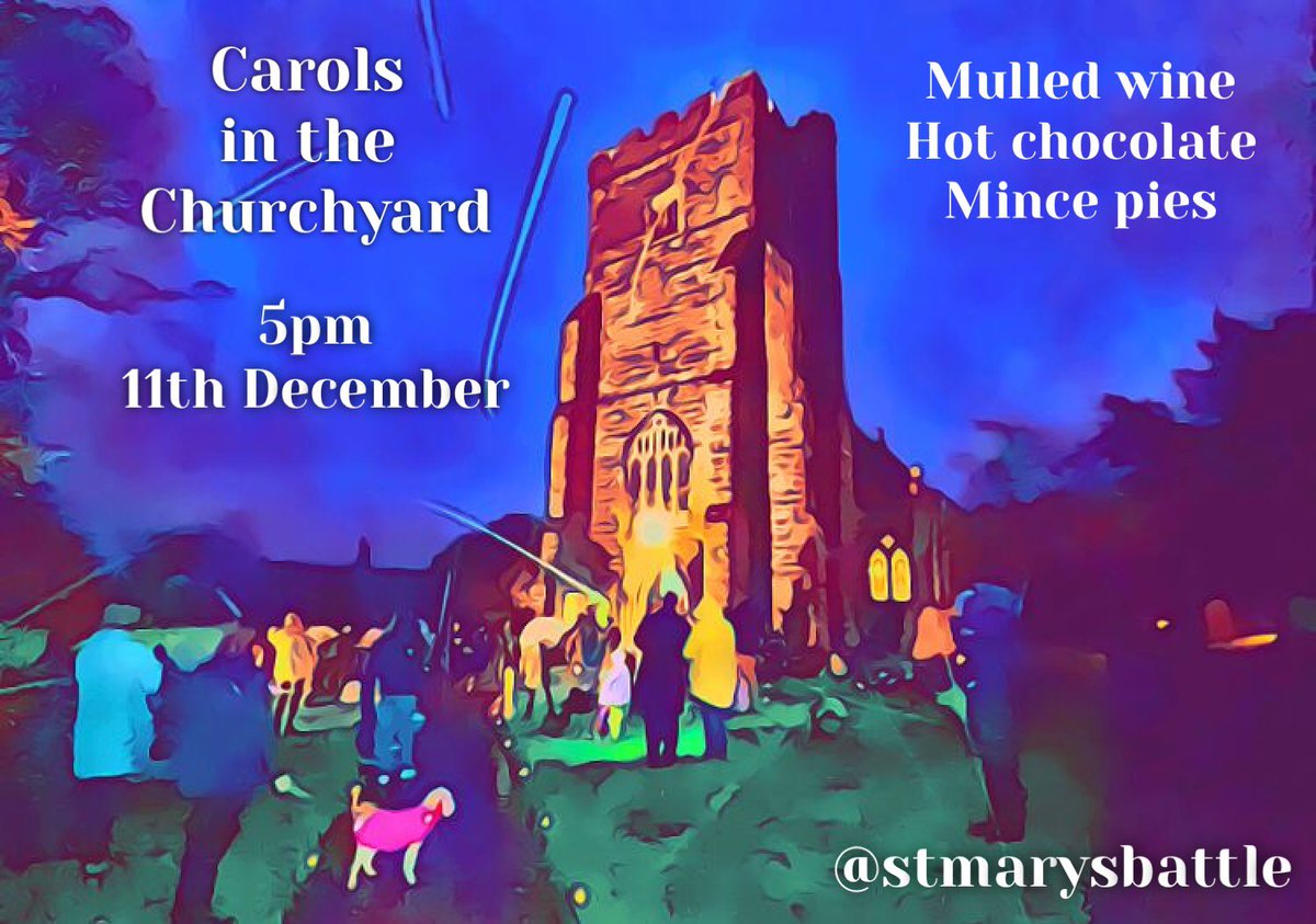 CAROLS IN THE CHURCHYARD 
Come &amp; join us this Saturday at 5pm for festive carol singing and free mulled wine, hot chocolate and mince pies. We look forward to seeing you there! #battle #1066country #christmasinbattle