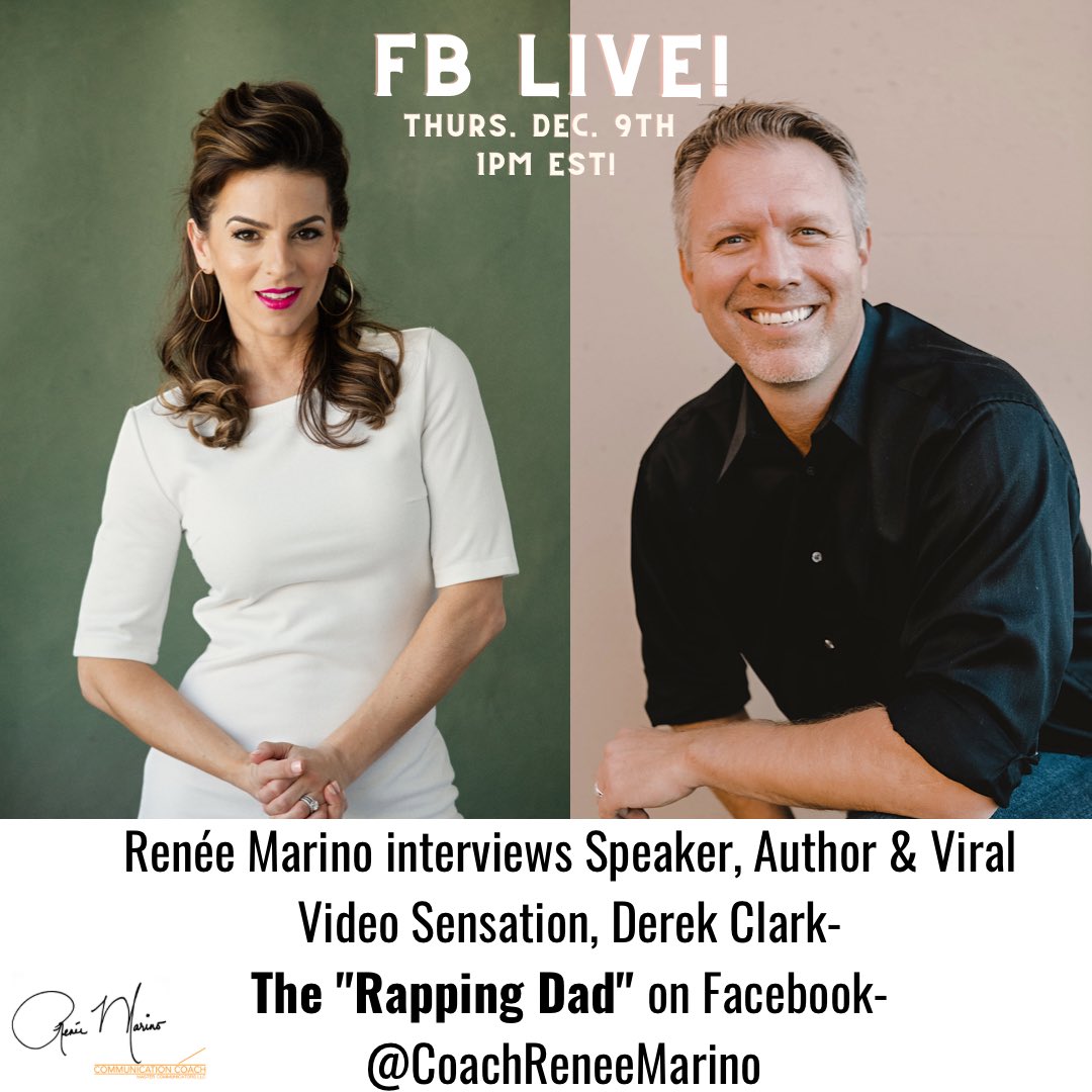 ReneeMarino's tweet photo. @RappingDad @NeverLimitLife and I go LIVE on my FB PAGE: @coachreneemarino TOMORROW AT 1pm est! You Don’t wanna miss this amazing convo! https://t.co/MgjpjomzmL