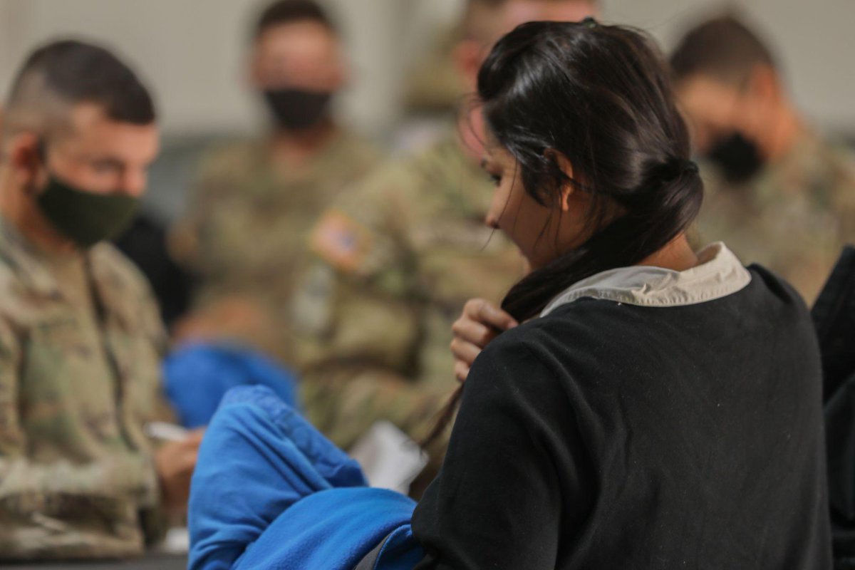 Hard work and empathy as our soldiers and inter-agency partners distribute vital winter clothing to our Afghans guests. #OAW #FORTBLISS #STRIKE