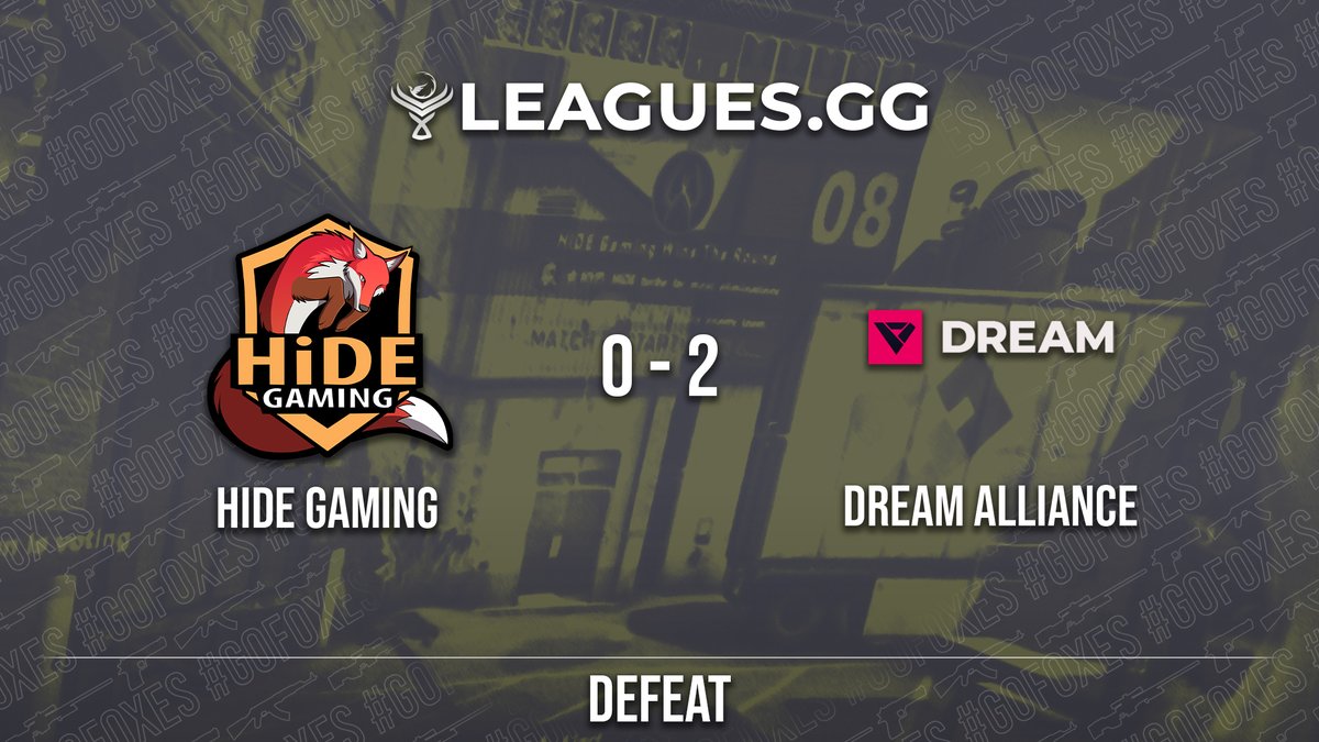 HiDEGamingOrg's tweet photo. Unfortunately, tonight wasn't our night.
We lost 0 - 2 against @DREAM_gg_ Alliance in the final.

#GoFoxes 🦊 | #HiDE2021 https://t.co/os4ZydfTEQ