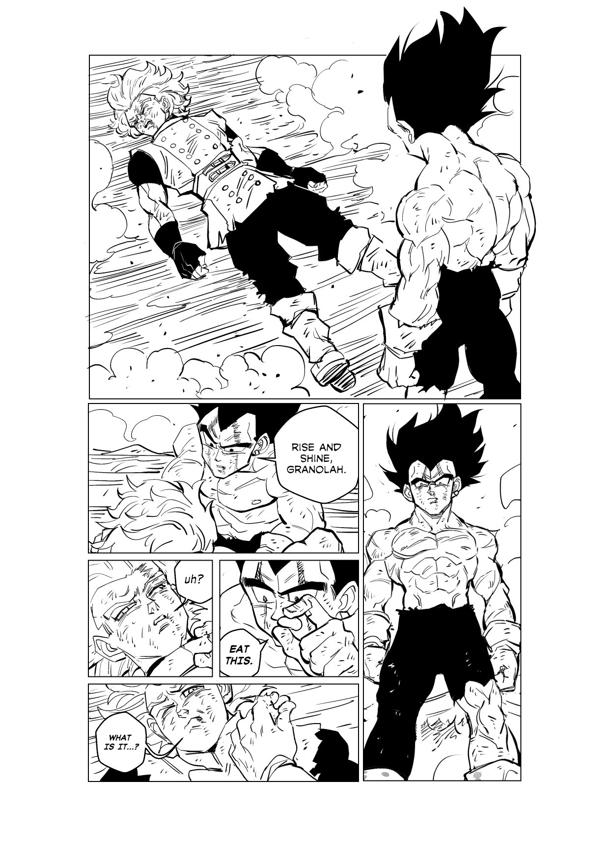 Drawing a Manga page, Dragon Ball Super