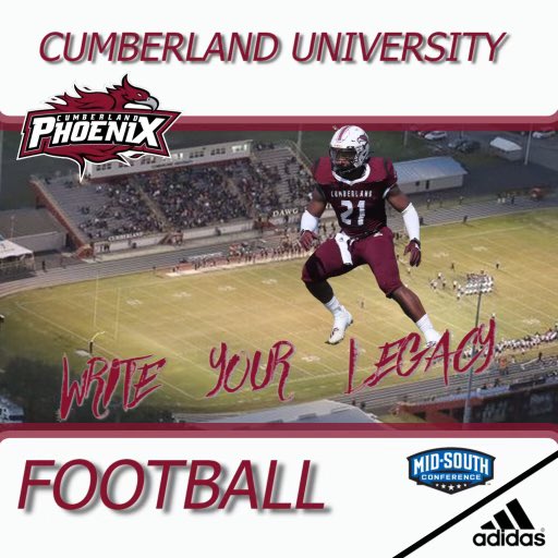 CumberlandFB's tweet photo. The future is bright at CU, how bright is up to you! #WriteYourLegacy #RiseUp #RAI2ETHE2TANDARD #CUPhoenix #TheCumberlandWay #FuturePhoenix https://t.co/myzk0zKiSX