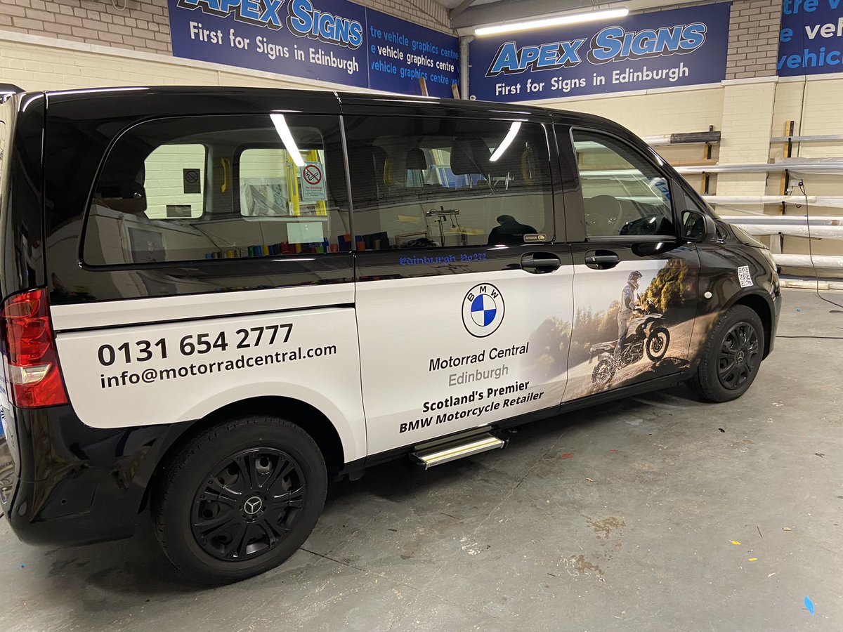 ApexSigns's tweet image. Another taxi ready to hit the road for Motorrad Central Edinburgh.