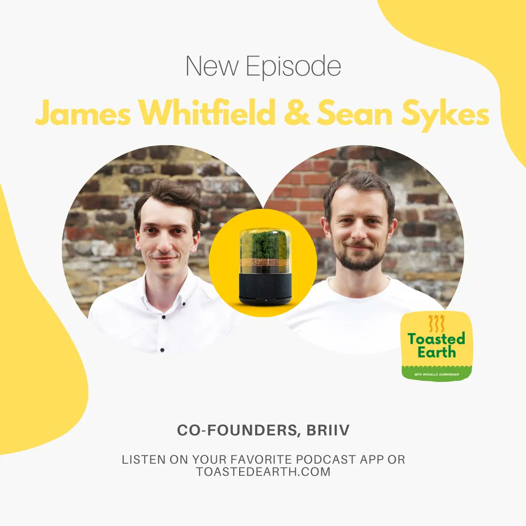 Episode 25 of Toasted Earth featuring James Whitfield &amp; Sean Sykes, Co-Founders of Briiv, is now available!

#climatechange #environment #zerowaste #endplasticpollution #immunehealth #ecofriendly #sustainability #biohacking #airfilter #airpurifier #savetheearth #sustainabledesign