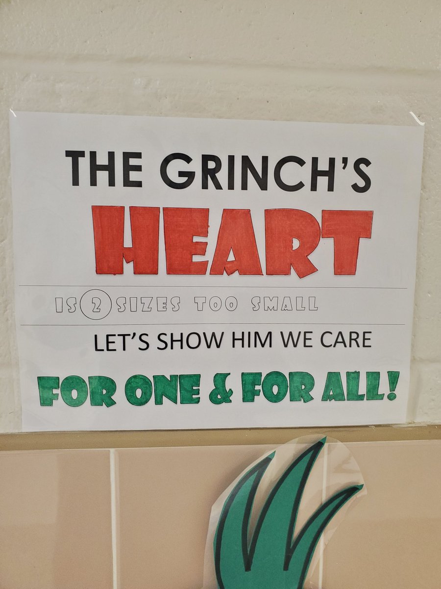 BbesFirstGrade's tweet photo. The Grinch is BACK! He has a bucket of hearts for students to take and spread kindness around to show we care for one and for all! 💜♥️🧡 It's wonderful to watch students snag a heart when they walk by and share who they are grabbing them for. @BallsBluffLCPS https://t.co/ERbqmVCERb
