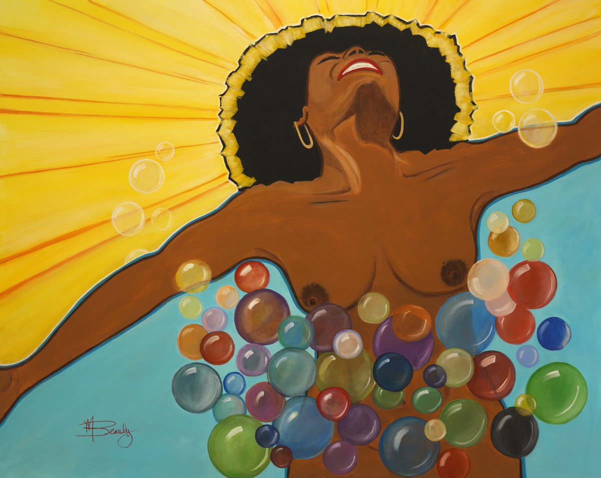 nelson_atkins's tweet photo. Michelle Monette Beasley is a painter and educator. “It is real simple for me—I love art. I knew I loved to create from an early age,” Beasley says. Her painting "Joy" (2021) is featured in “Testimony: African American Artists Collective”  https://t.co/Cz62gcJNvy #TestimonyAAAC https://t.co/yNa5bDp4VS