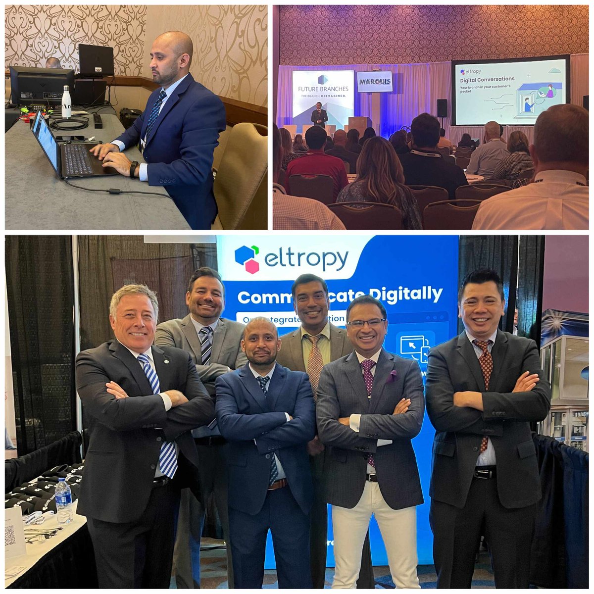 eltropy_inc's tweet photo. The best text messaging solution brought to you by the best dressed group!
Team #Eltropy had a blast at the #FutureBranches conference in Austin #TX this week meeting with different leaders from the #creditunion and #banking world.
#CUObsessed #WeGetTheMessage https://t.co/hjOkIiSptr