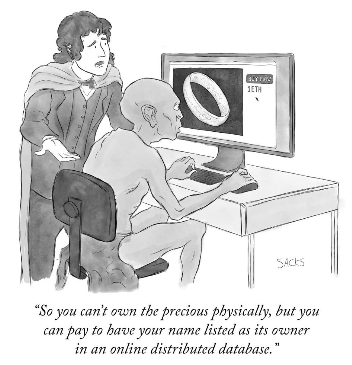 Frodo explains NFTs to Gollum..

instagram.com/p/CVK066CPshA/