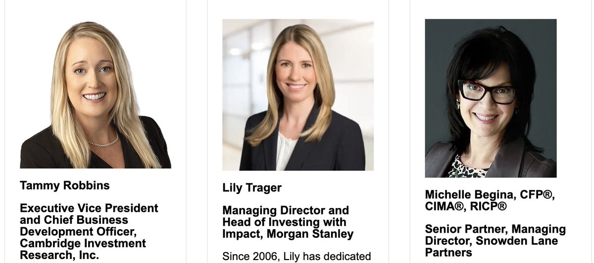 marieswift's tweet photo. Michelle Begina, CFP®, CIMA®, RICP®, Senior Partner, Managing Director, @SnowdenLane Partners is moderating the Women In Wealth panel today for @iw_inst #IAF2021 - good to hear how @CambridgeIBD  and @MorganStanley are thinking about #ESG and providing solutions. https://t.co/SNi2McNP2J