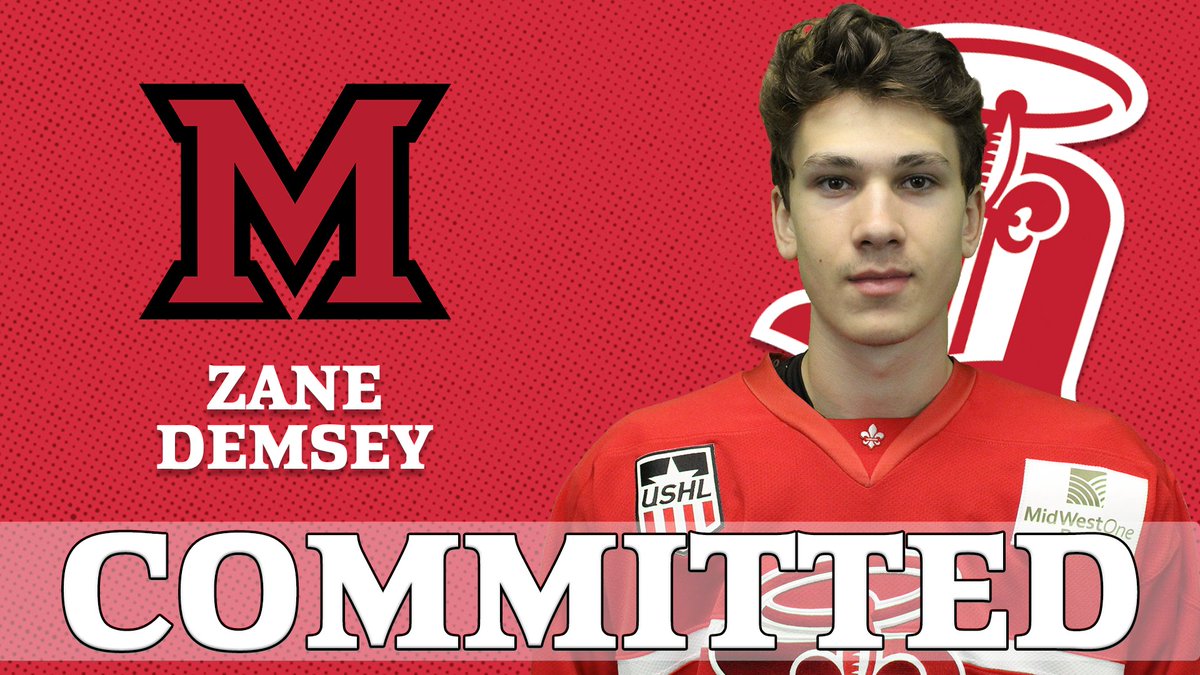 COMMIT: Defenseman Zane Demsey (<a href="/zane_demsey/">Zane Demsey</a>) has committed to Miami (<a href="/MiamiOH_Hockey/">Miami Hockey</a>).

📰 bit.ly/3lM78AR