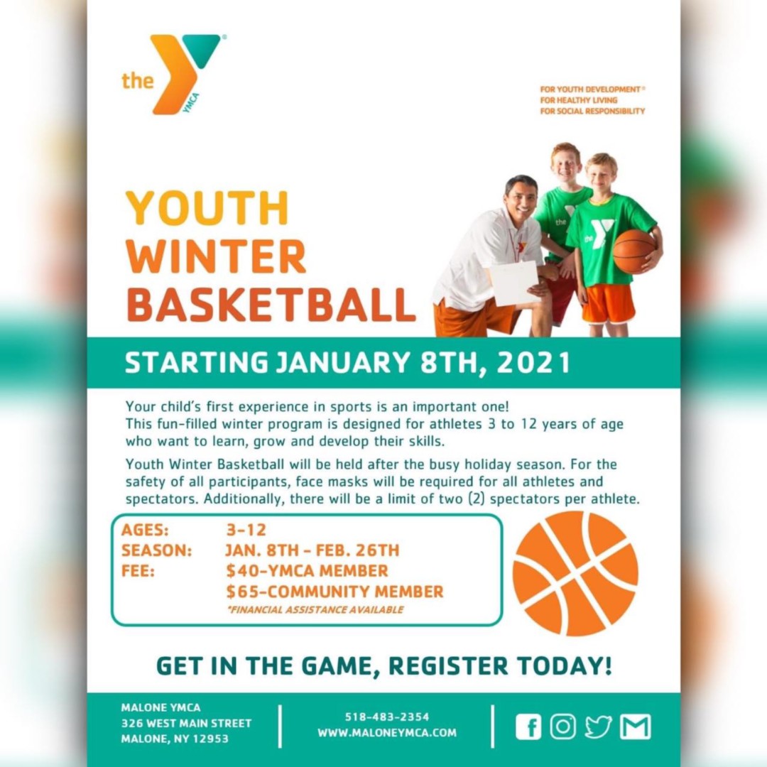 MaloneYmca's tweet photo. Now accepting registrations!
Youth Winter Basketball begins on Saturday, January 8th for children ages 3-12! 
Register online today at https://t.co/WkqaJcA0TV

#youthbasketball #winterbasketball #YMCAbasketball #YMCAyouthbasketball #YMCA #MaloneYMCA https://t.co/c9Kkf3233O