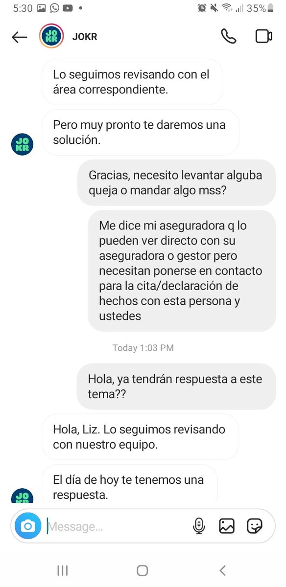 lizbethys's tweet photo. @JokrLatam uno de tus repartidores me chocó el lunes  (cuando yo hacía alto en semáforo en rojo) y se dio a la fuga se supone q ayer me daban solución y ahora ya no me contestan los dm #jokr #jokrcdmx #jokrmexico @LaSEMOVI @C5_CDMX @OVIALCDMX @UCS_GCDMX https://t.co/iJMFaeqKHo