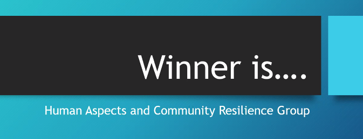 With thanks to the <a href="/TheEPS1/">The EPS</a> for hosting the 2021 awards, huge congratulations to all nominees and winners.  It has been a pleasure to work alongside <a href="/EmPlanFaith/">Peter Cheesman</a>, <a href="/EmmaD46293881/">EmmaD</a> and <a href="/LucyGoBag/">Professor Lucy Easthope</a> delighted that the Human Aspects and Community Resilience Group win PWG of the year.